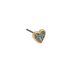 Heart earrings with enamel, pack of 9 sets (18pcs)
