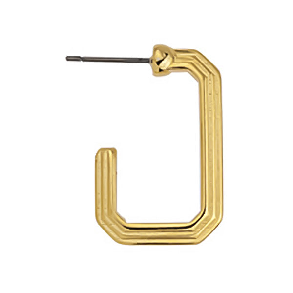 3/4 octagon hoop earring with titanium stud, pack of 3 pairs