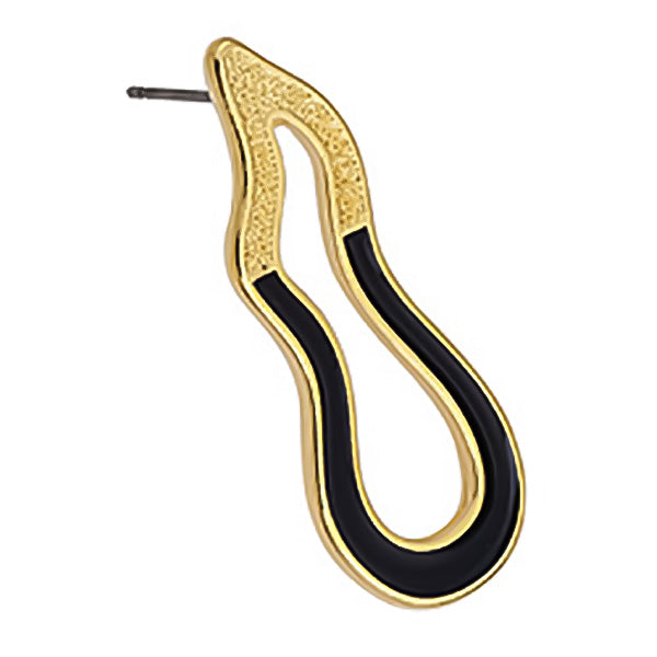 Oval irregular earring with titanium stud, pack of 2 pairs
