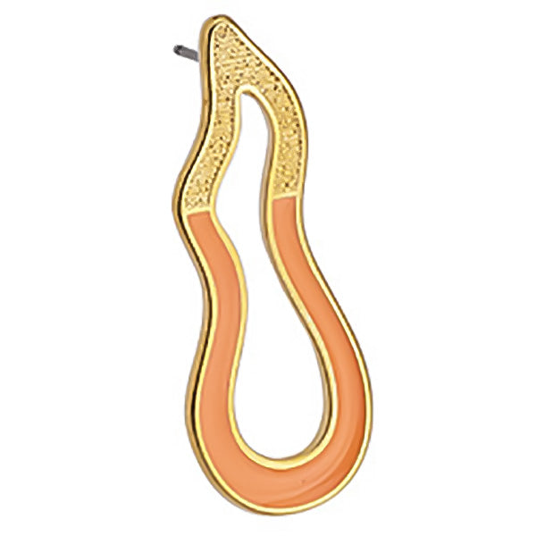 Oval irregular earring with titanium stud, pack of 2 pairs