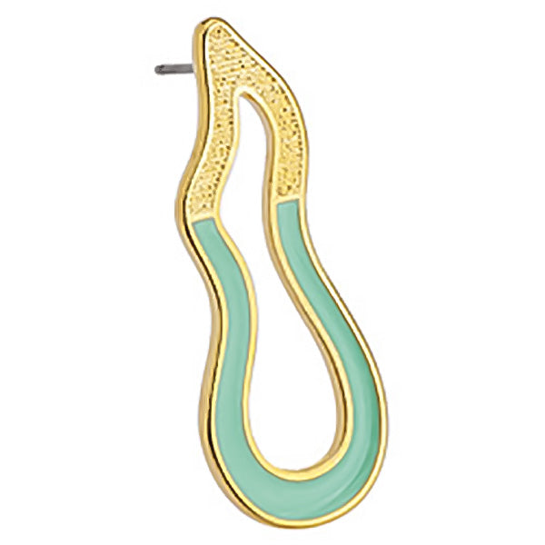 Oval irregular earring with titanium stud, pack of 2 pairs