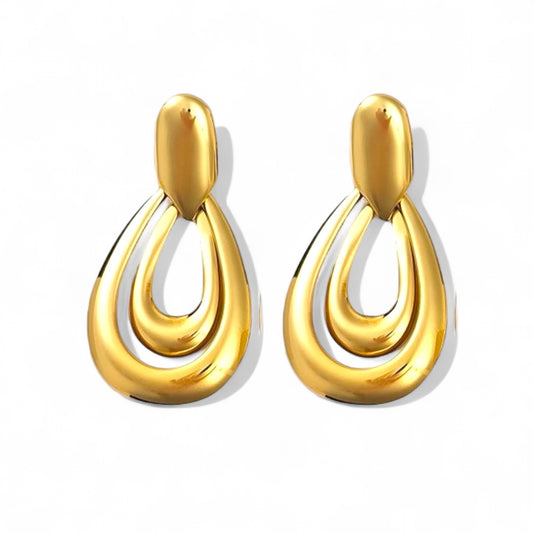 ⚡🚚 Σκουλαρίκια Drop Fusion – Statement Από Ατσάλι