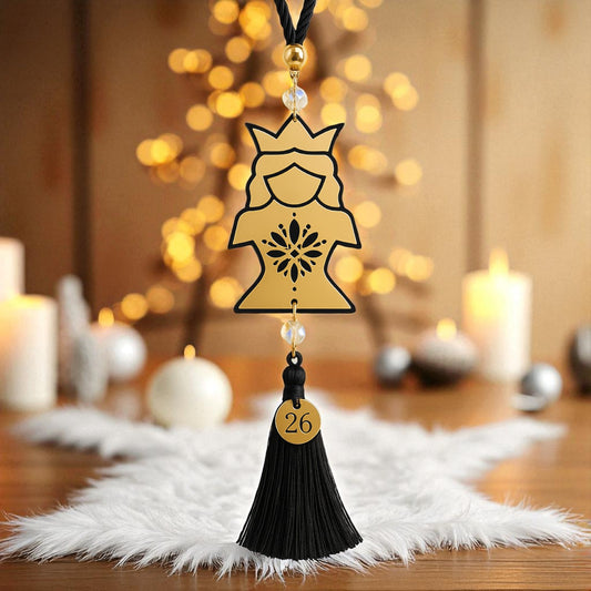 🤍✨ Κρεμαστό Γούρι 2026 Queen | Συλλογή CHESS BOLD | Plexiglass