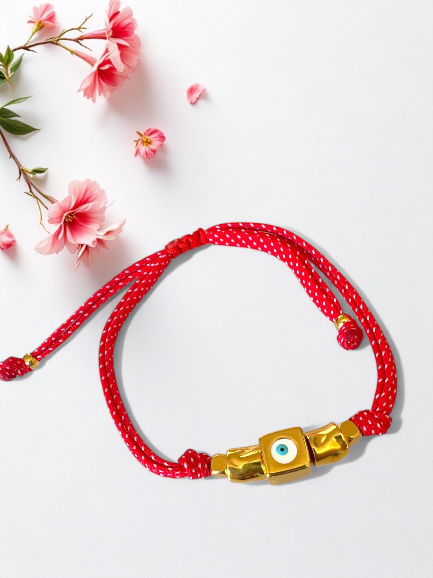 Χειροποίητο βραχιόλι Μάρτης με κύβο μάτι So Cute by Dimi – κωδ. 1-501-2860