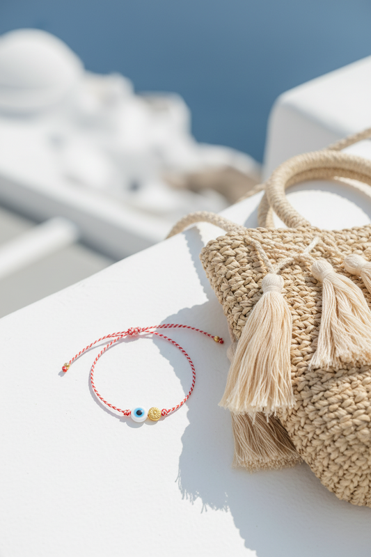 Nefeli Martis Bracelet ατσάλινο βραχιόλι Μάρτης με ματάκι So Cute by Dimi