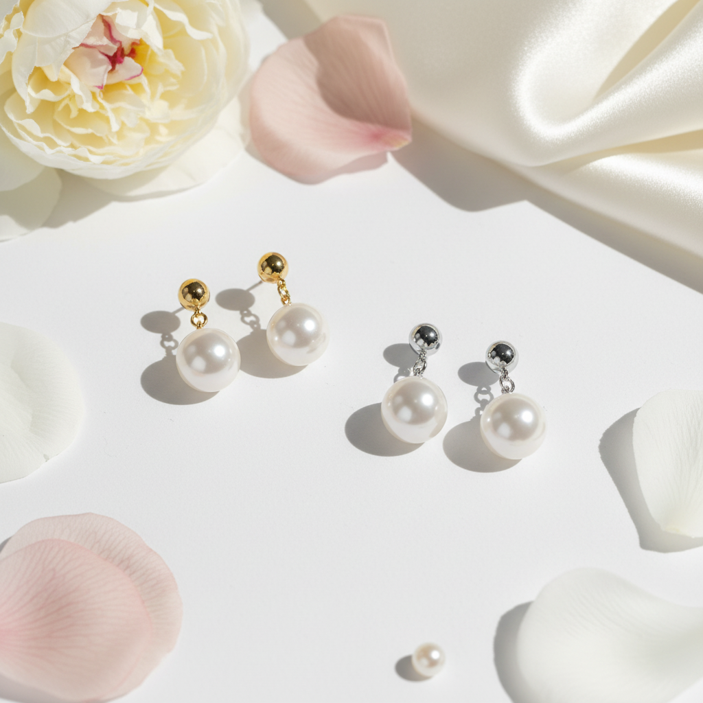 ⚡🚚Éclat Pearl Mini Earrings – Stainless Steel