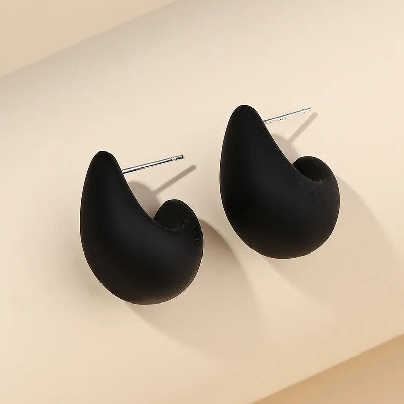 Sweet Simple Style Small Water Droplets Plastic Resin Ear Studs, pack of 2 pairs