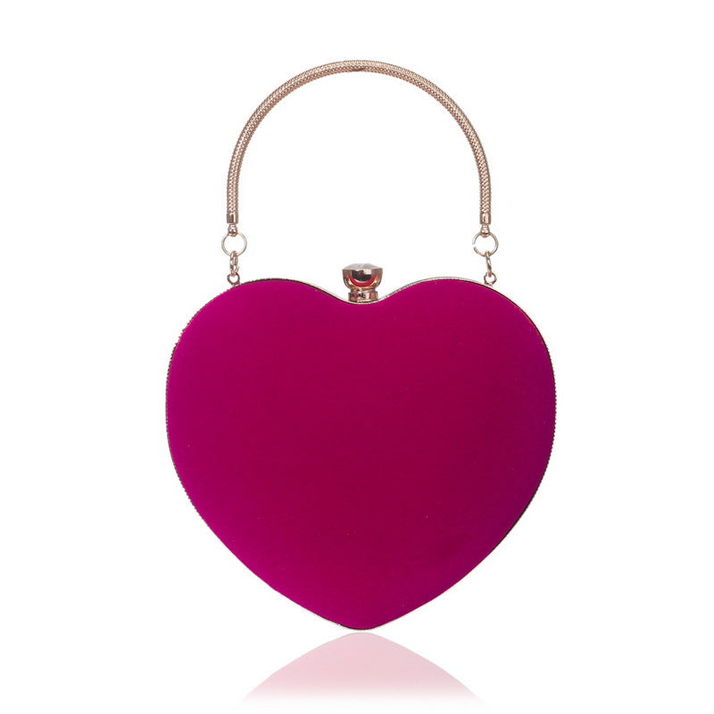 Hot Heart-shaped Clutch Bag