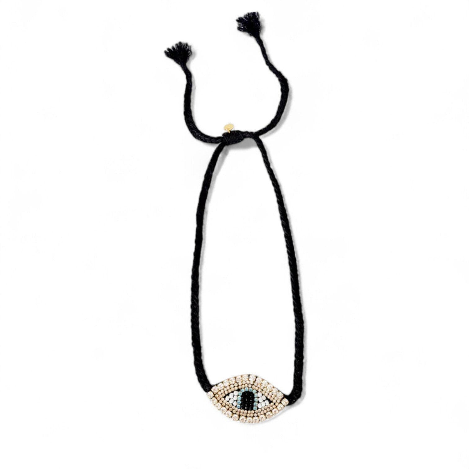 Χειροποίητο τσόκερ με μάτι από στρας και χάντρες – So Cute by Dimi χονδρική