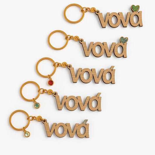 Ξύλινο μπρελόκ Νονά, σε συσκευασία 3 τεμαχίων