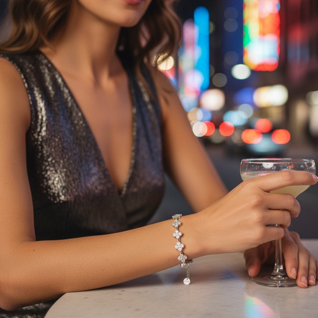 ⚡🚚 Crystal Cross Bracelet – Ατσάλινο Βραχιόλι με Ζιργκόν