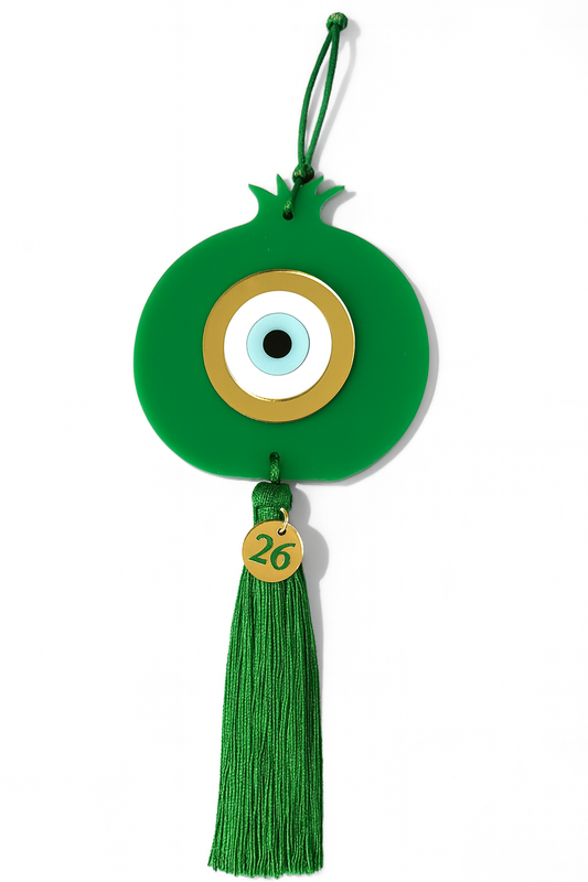 Χονδρικό γούρι 2026 plexiglass ρόδι με μάτι & φούντα – πολλά χρώματα-So Cute by Dimi