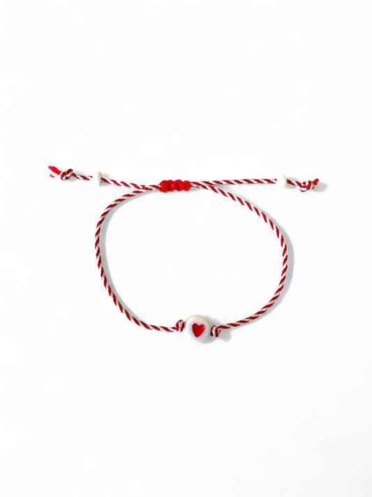 Heart Classic Martis Bracelet χειροποίητο βραχιόλι Μάρτης με καρδιά So Cute by Dimi κωδικός 3-501-0318