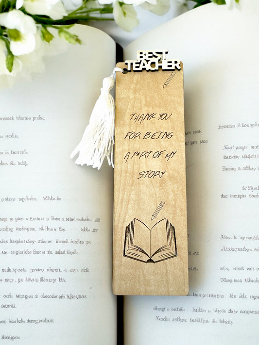 Ξύλινος σελιδοδείκτης Best Teacher