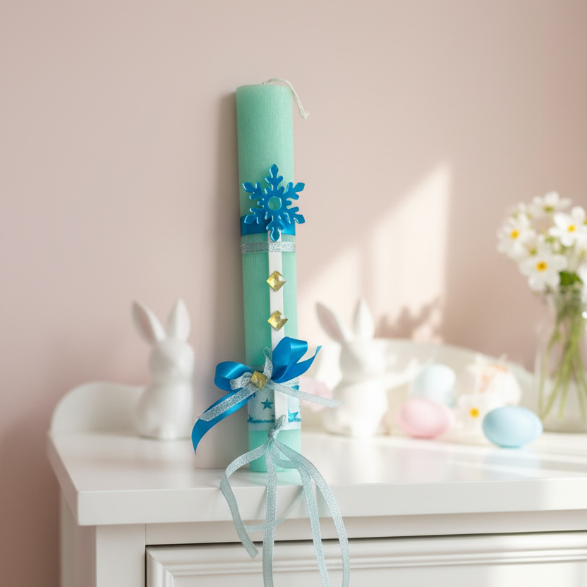 🤍✨Λαμπάδα Frozen με Μαγικό Ραβδί & Προαιρετικό Φωτιστικό LED