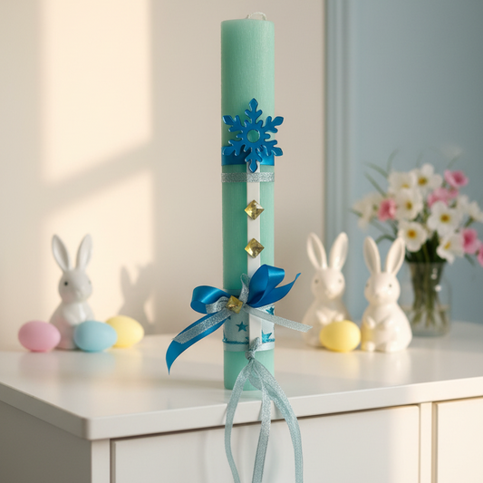 🤍✨Λαμπάδα Frozen με Μαγικό Ραβδί & Προαιρετικό Φωτιστικό LED