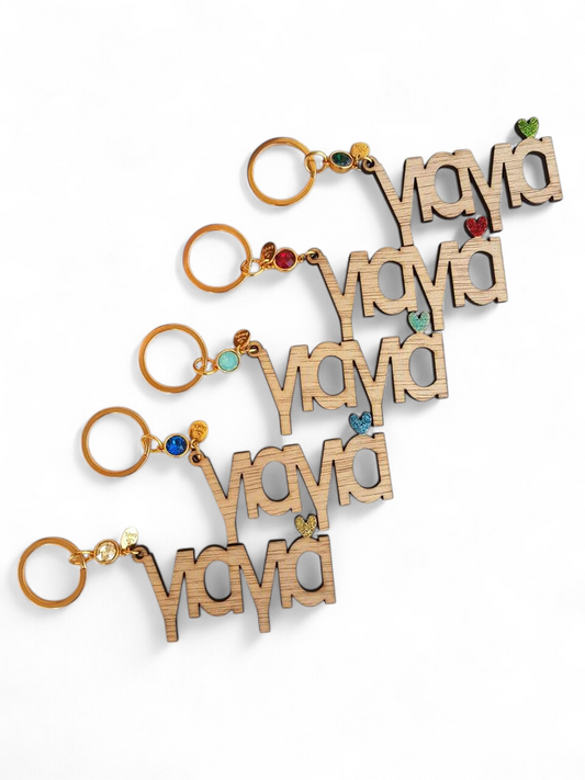 Ξύλινο μπρελόκ Γιαγιά, σε συσκευασία 3 τεμαχίων