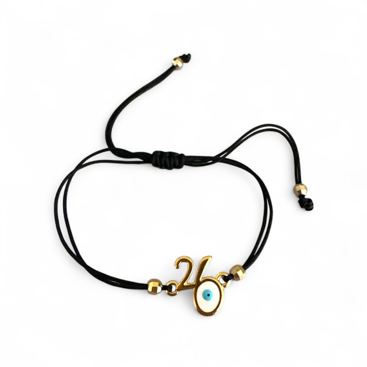 Χειροποίητο βραχιόλι γούρι 2026 με ματάκι και κορδόνι σε πολλά χρώματα – So Cute by Dimi Wholesale