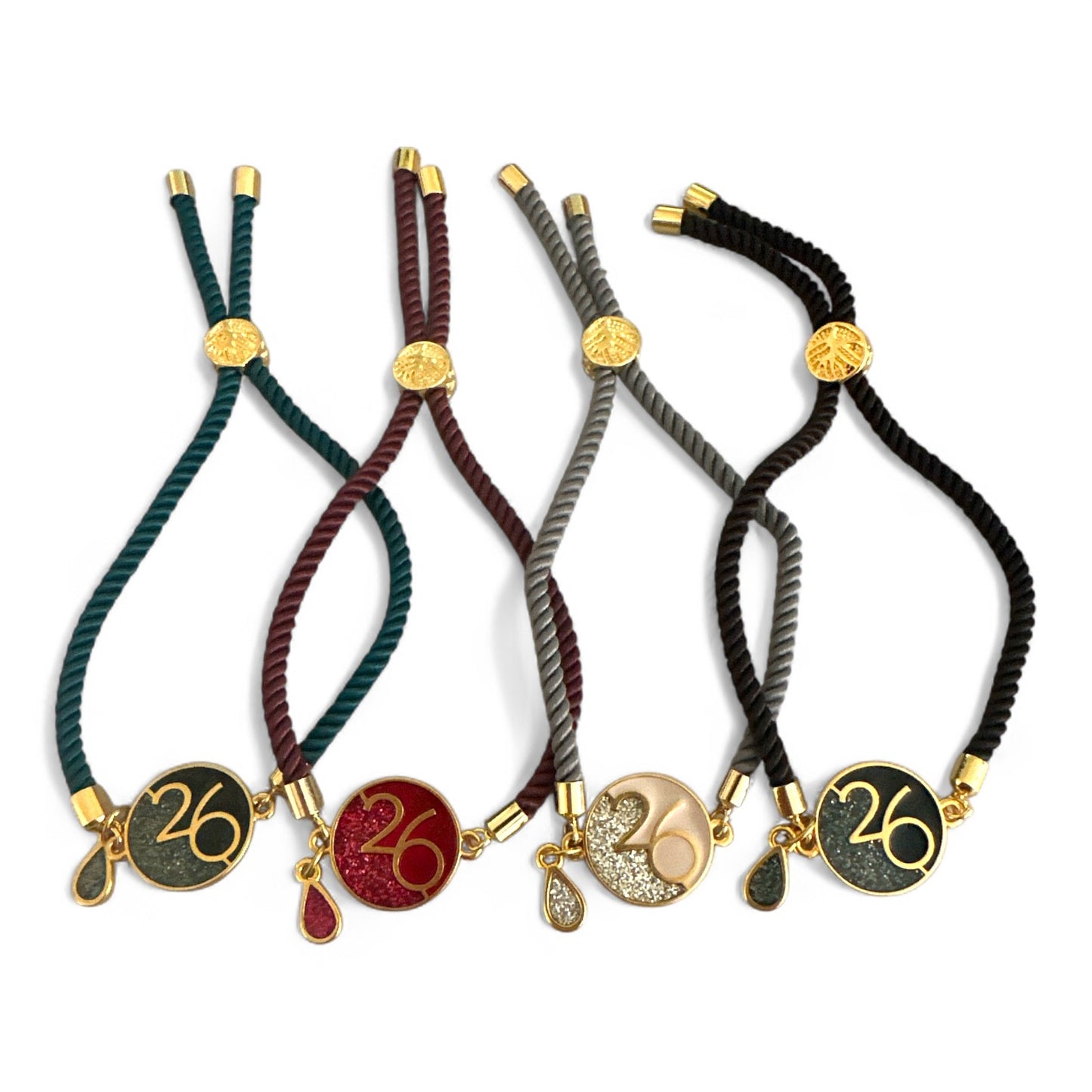 Βραχιόλι γούρι 2026 με επιχρυσωμένο charm & γκλίτερ σταγόνα – So Cute by Dimi Wholesale