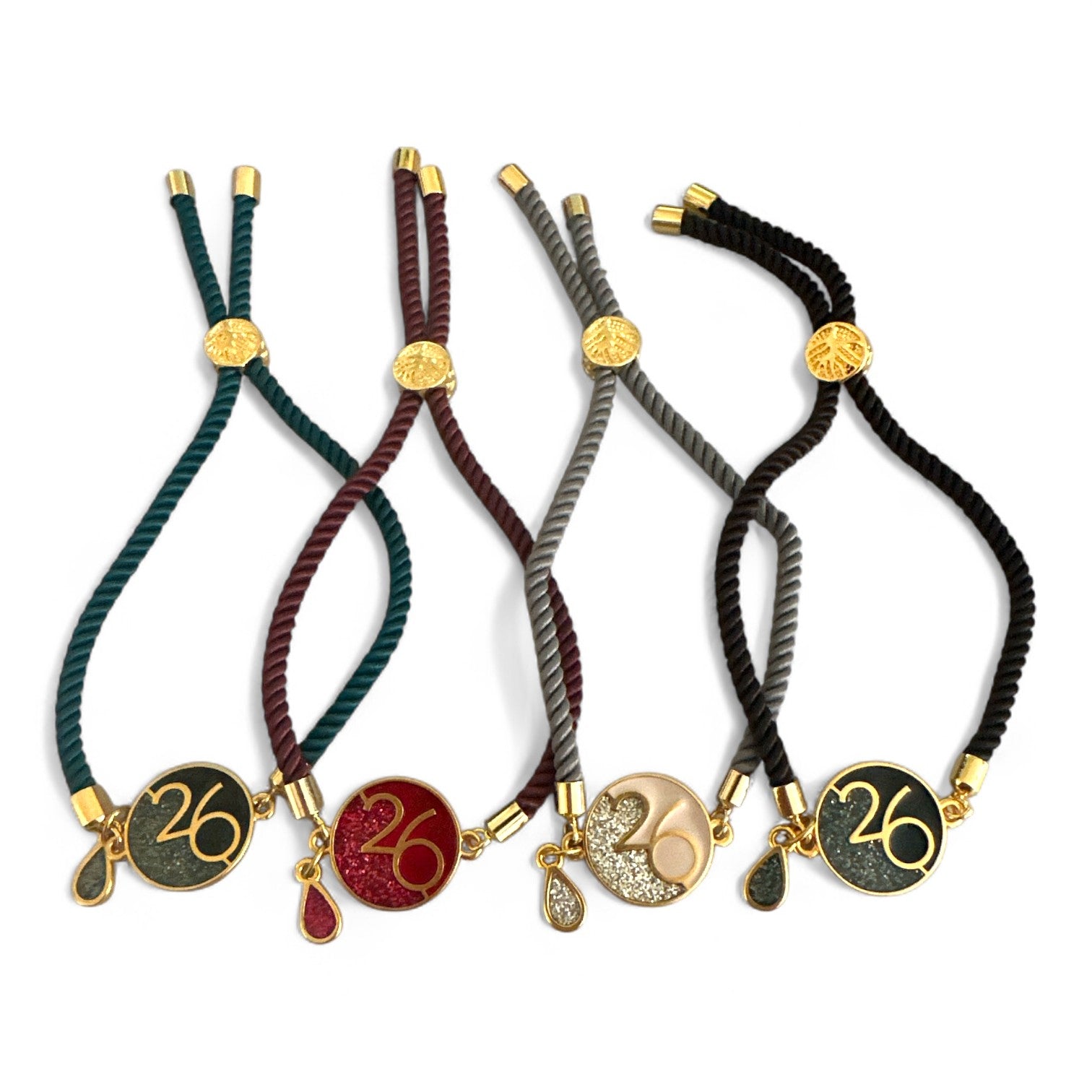 Βραχιόλι γούρι 2026 με επιχρυσωμένο charm & γκλίτερ σταγόνα – So Cute by Dimi Wholesale