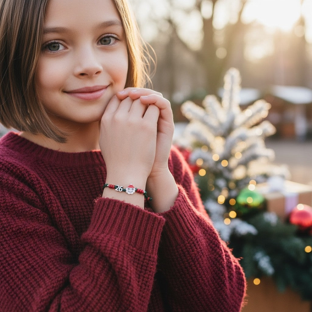 Παιδικό βραχιόλι γούρι 2026 με Άγιο Βασίλη & μεταλλικό 26 – So Cute by Dimi Wholesale
