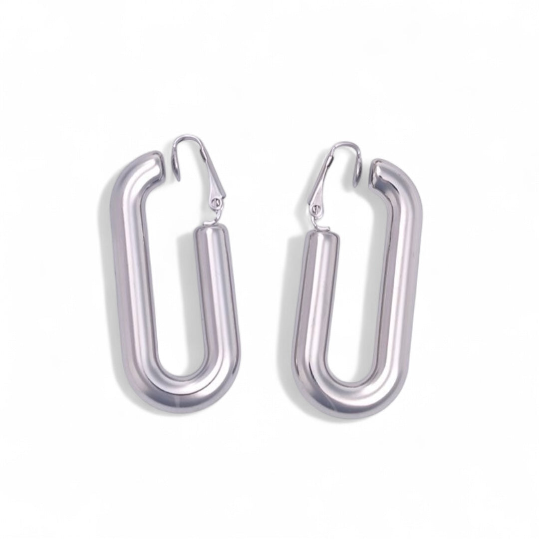 Ατσάλινα clip σκουλαρίκια σε σχήμα U – So Cute by Dimi