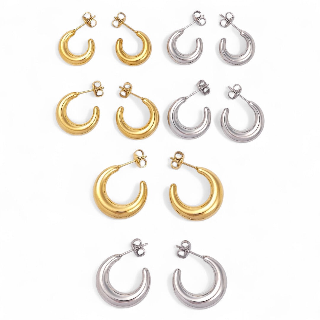 Σκουλαρίκια Mini Hoops από Ατσάλι – 15mm / 18mm / 20mm – So Cute by Dimi