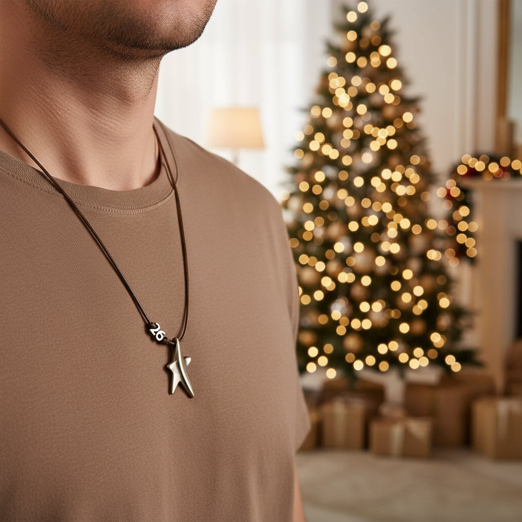 Κολιέ γούρι 2026 με αστέρι από ζαμάκ – So Cute by Dimi Wholesale