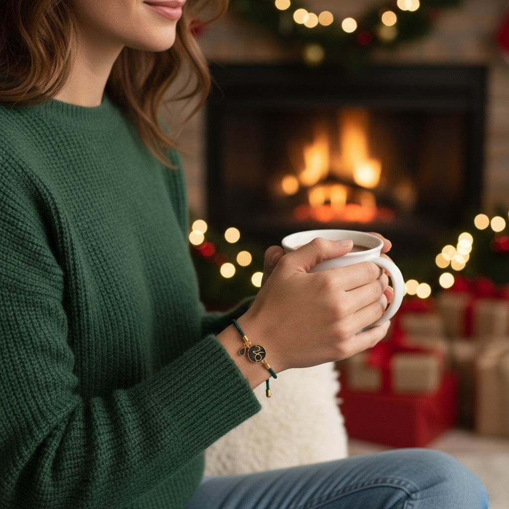 Βραχιόλι γούρι 2026 με επιχρυσωμένο charm & γκλίτερ σταγόνα – So Cute by Dimi Wholesale