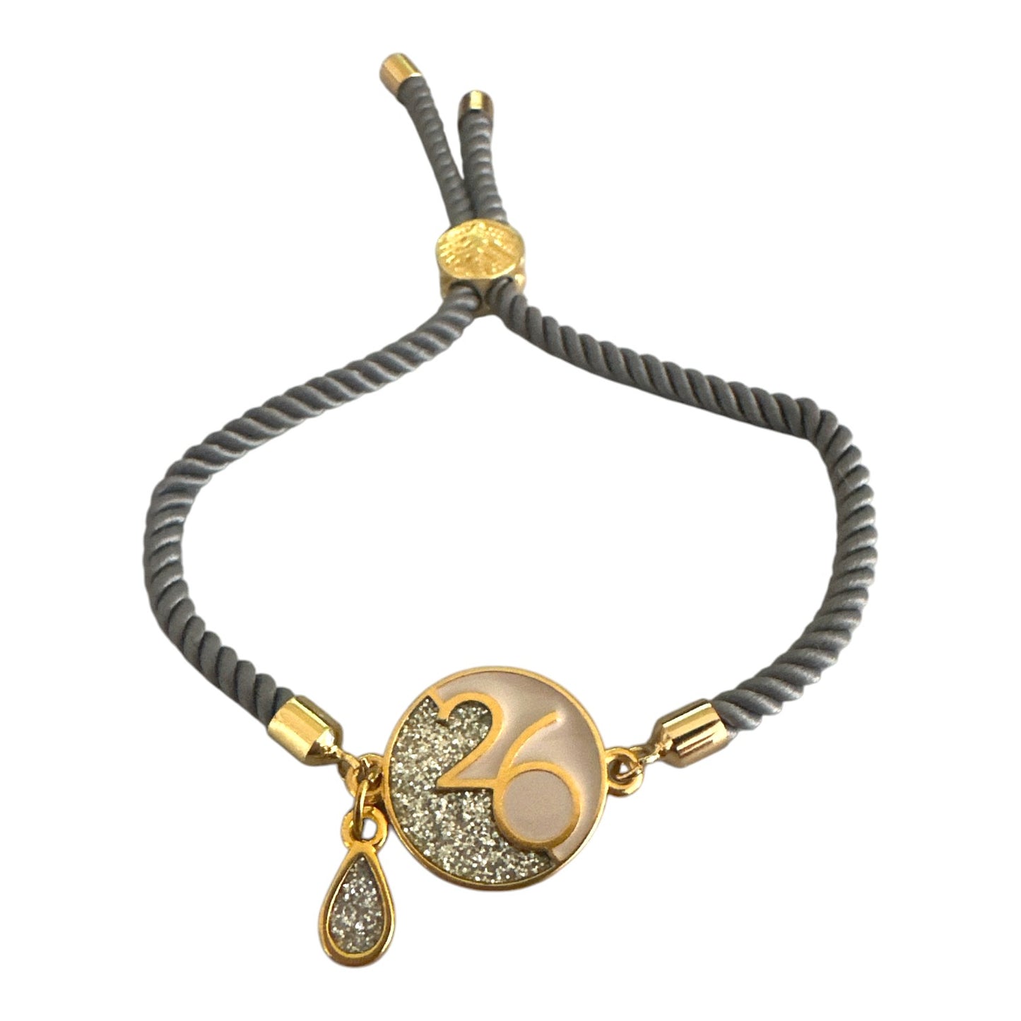 Βραχιόλι γούρι 2026 με επιχρυσωμένο charm & γκλίτερ σταγόνα – So Cute by Dimi Wholesale