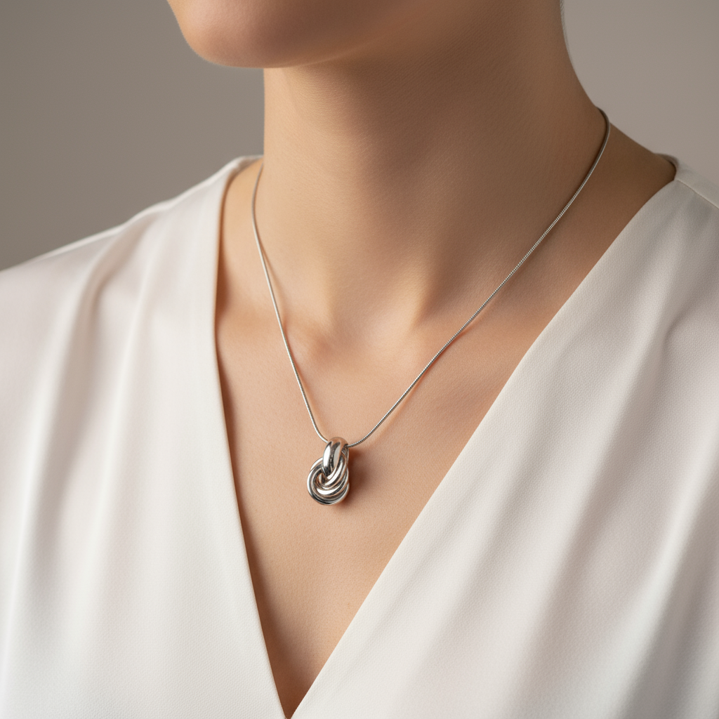 ⚡🚚Κολιέ “Twist Harmony” – Stainless Steel