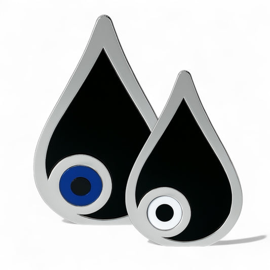 Γούρι μάτι δάκρυ plexiglass χρυσό ή ασημί χονδρικής – So Cute by Dimi