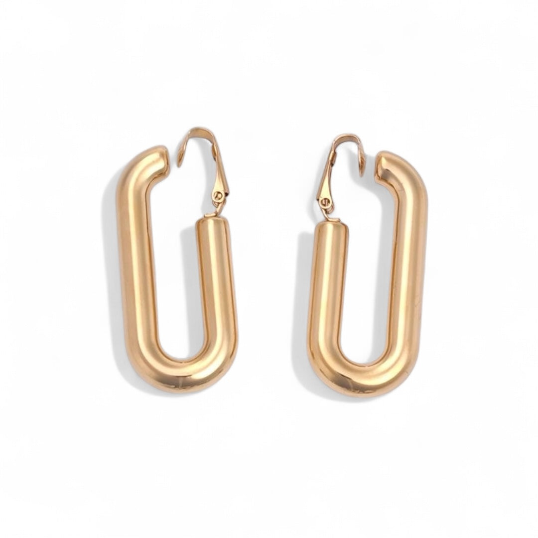Ατσάλινα clip σκουλαρίκια σε σχήμα U – So Cute by Dimi