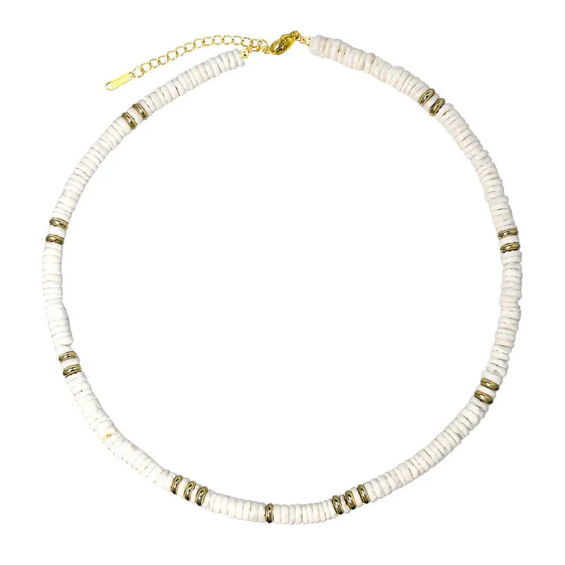 Ethnic Style Stainless Steel Shell Plating Necklace