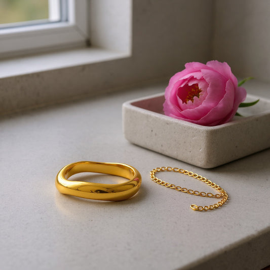 💎🕒 Infinity Glow – Premium Ατσάλινο Δαχτυλίδι Minimal Twist