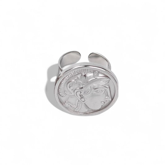 ⚡🚚 Δαχτυλίδι Athena Coin από Ατσάλι