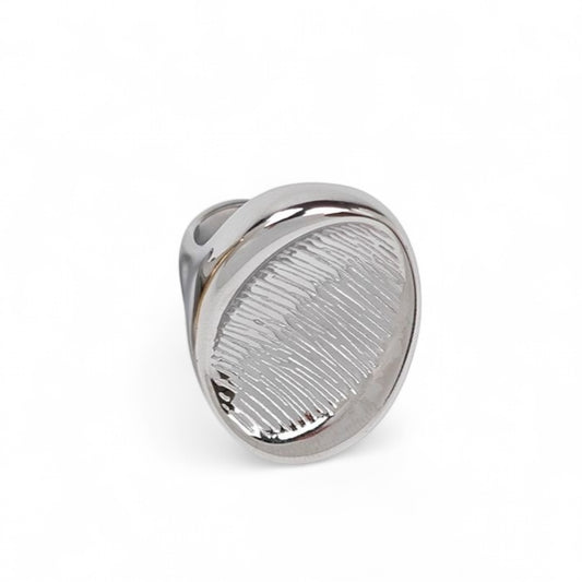 ⚡🚚 Δαχτυλίδι Identity – Οβάλ Design με Χάραξη Αποτυπώματος