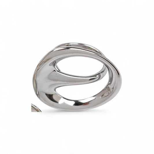 ⚡🚚 Δαχτυλίδι Fluid Twist – Glossy Ασύμμετρο Design