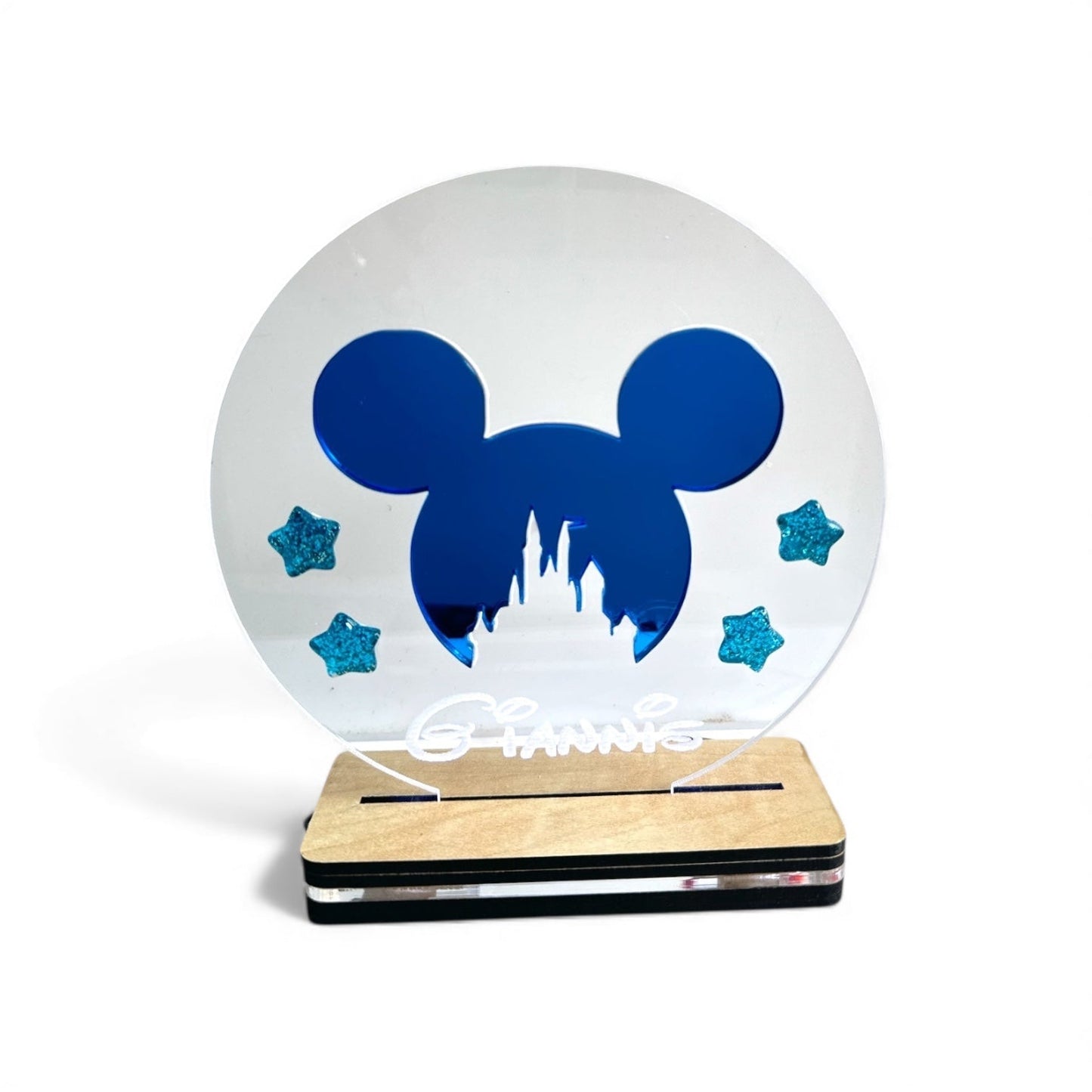 🤍✨ Επιτραπέζιο LED Φωτιστικό Μίκυ με Προσωποποίηση