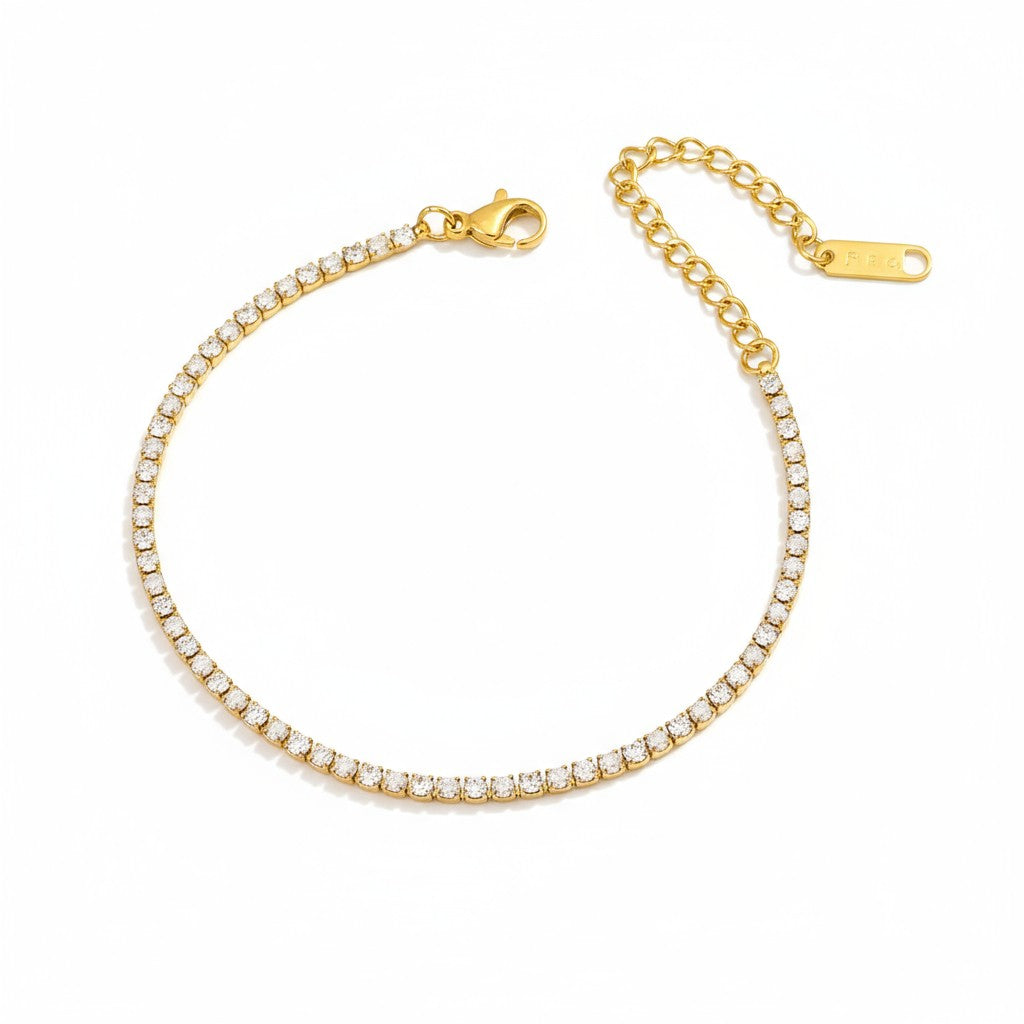 Ατσάλινο λεπτό βραχιόλι με ζιργκόν 2.2 mm – So Cute by Dimi χονδρική