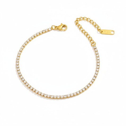 Ατσάλινο λεπτό βραχιόλι με ζιργκόν 2.2 mm – So Cute by Dimi χονδρική