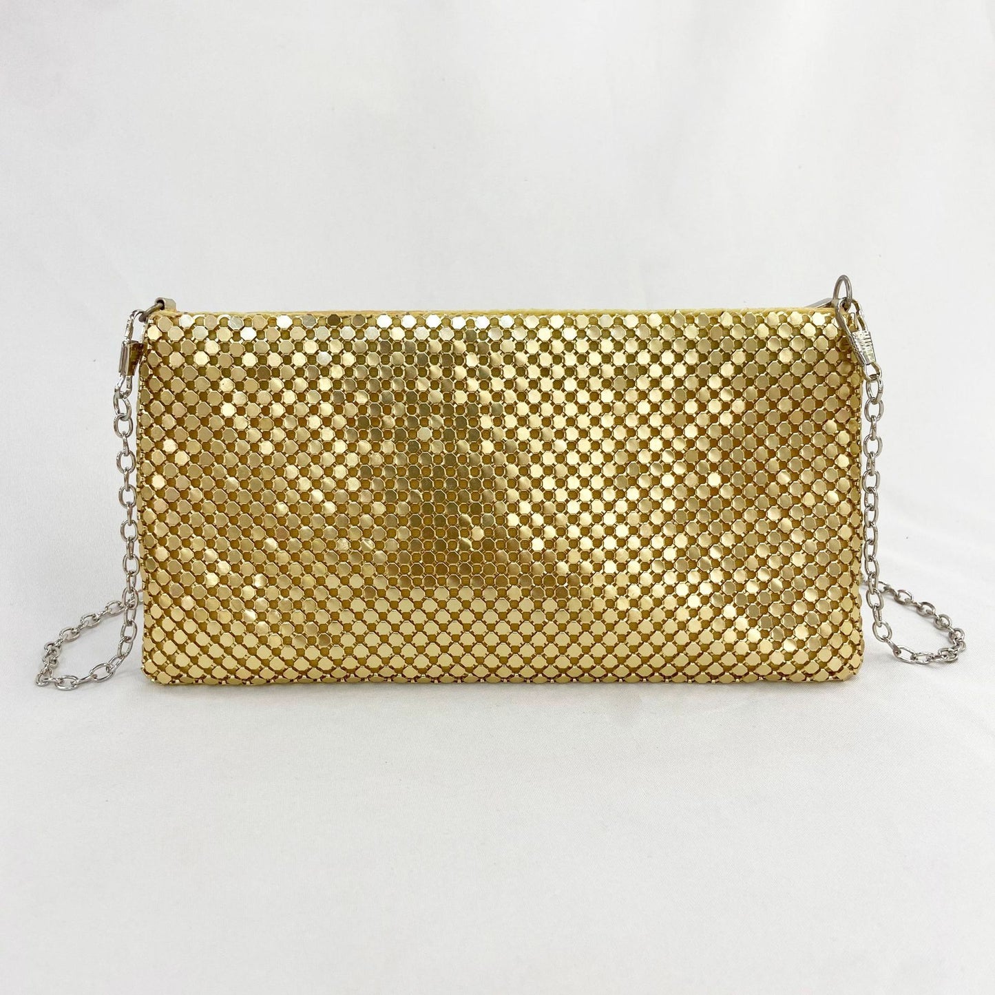 Metal Geometric Solid Color Square Evening Bags