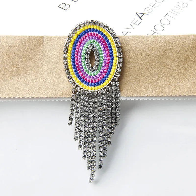 Novelty Fashion Letter Metal Embroidery Plating Rhinestones Unisex Rhinestone Brooches