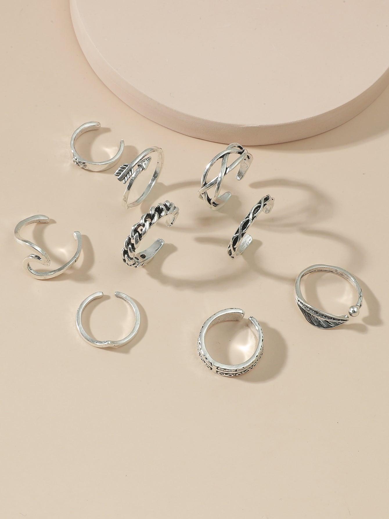 Retro Alloy Plating Women'S Foot Ring, pack of 9 pcs