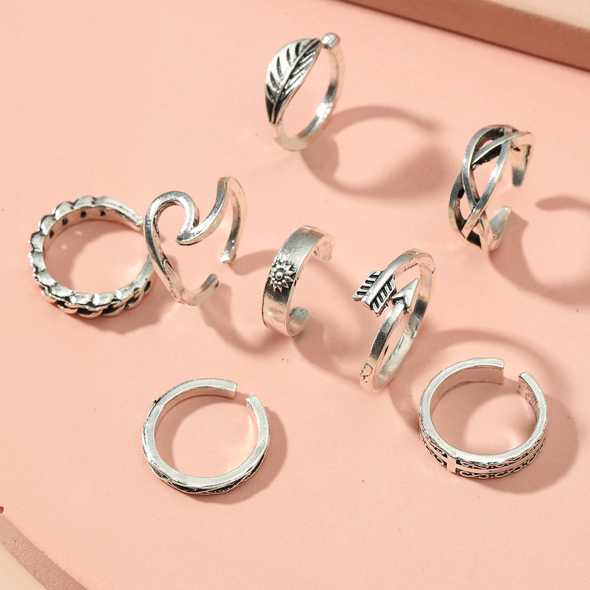Retro Alloy Plating Women'S Foot Ring, pack of 9 pcs