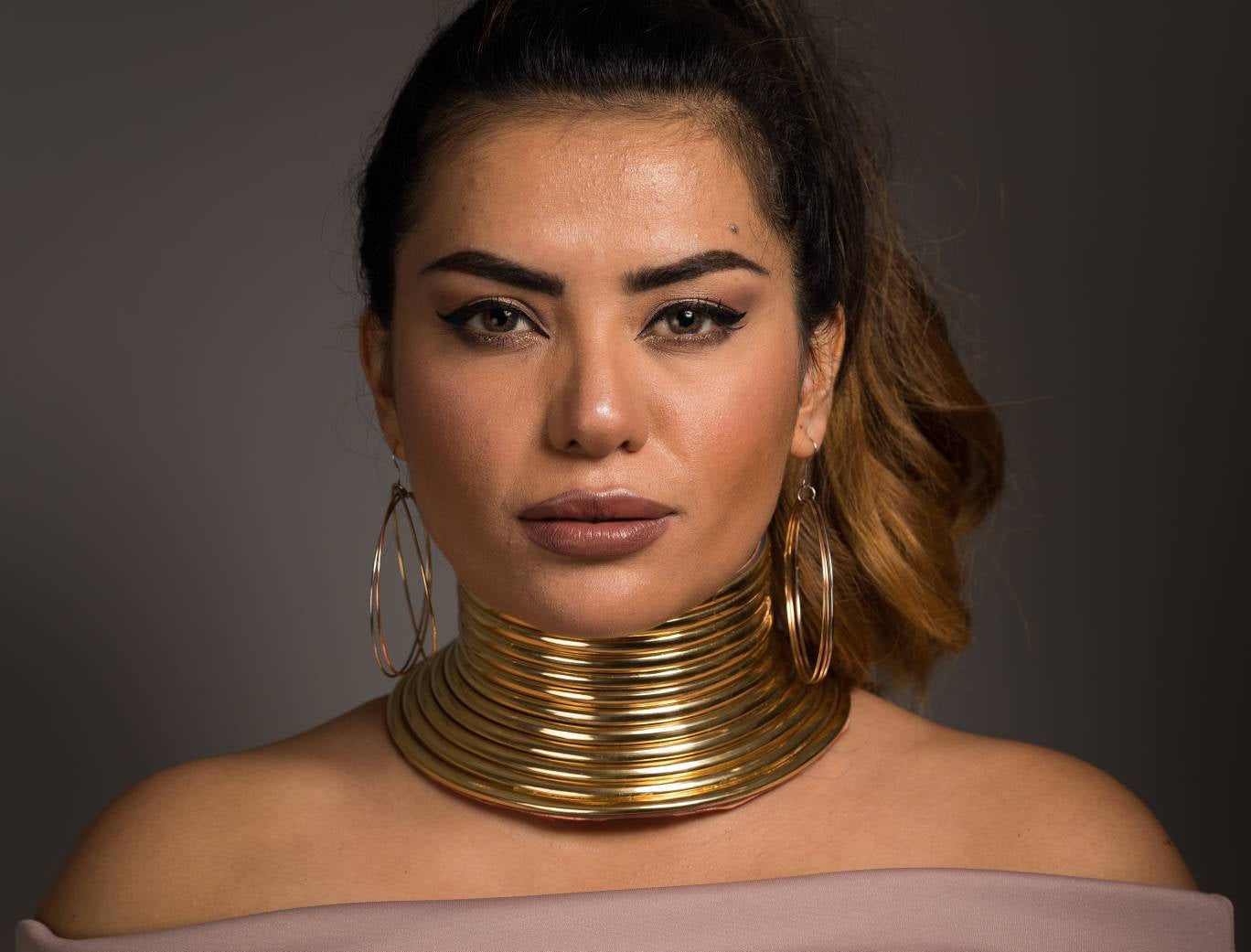 African Style Geometric Women'S Choker made by Plastic, pack of 2 pieces