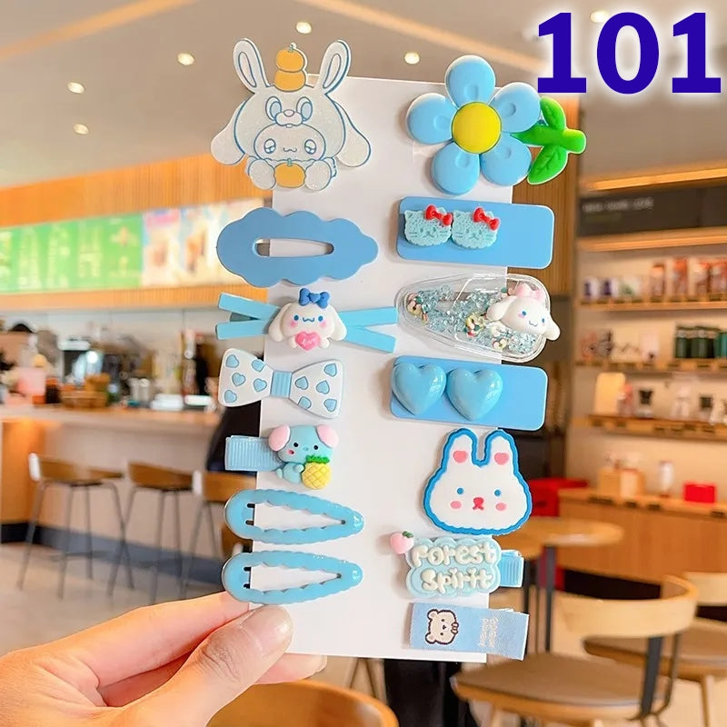 Cute Flower Acrylic Handmade Kid's Hair Clip 1 Set, pack of 2 sets