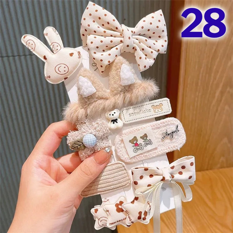 Cute Flower Acrylic Handmade Kid's Hair Clip 1 Set, pack of 2 sets
