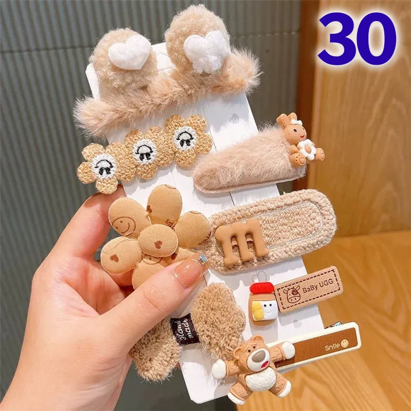 Cute Flower Acrylic Handmade Kid's Hair Clip 1 Set, pack of 2 sets