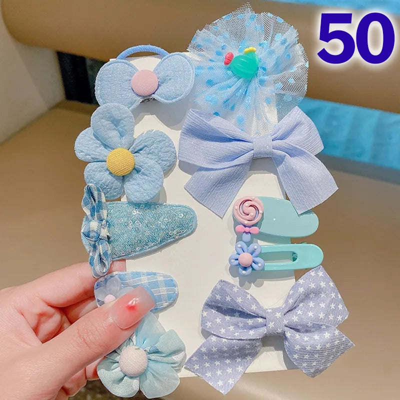 Cute Flower Acrylic Handmade Kid's Hair Clip 1 Set, pack of 2 sets